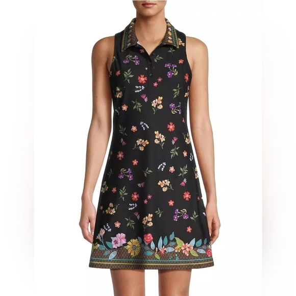 Johnny Was Black Floral Dress - Picture 1 of 16